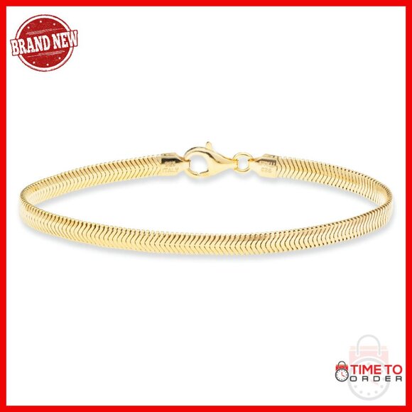 925 Sterling Silver Snake Chain Bracelet 8.5